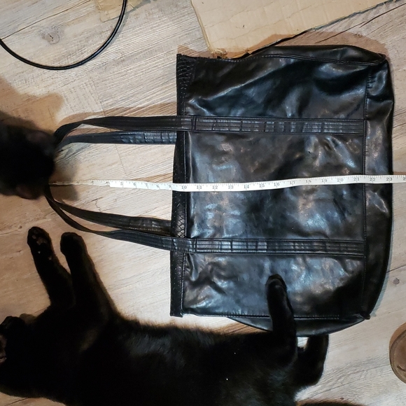 Vintage leather shoulder bag - Picture 4 of 8